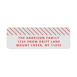 Rode Streep Vrolijk Kerstfeest Helder Etiket