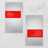Rode strepe grijs aantrekkelijk Visitekaartje (Voorkant / Achterkant)