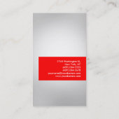 Rode strepe grijs aantrekkelijk Visitekaartje (Achterkant)