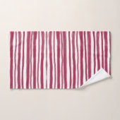 Rode Strepen Bordeaux Bad Handdoek (Handdoek)