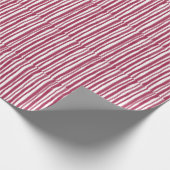 Rode Strepen Bordeaux Cadeaupapier (Hoek)