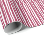 Rode Strepen Bordeaux Cadeaupapier (Rol Hoek)