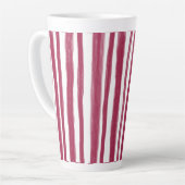 Rode Strepen Bordeaux Latte Mok (Linkerhoek)