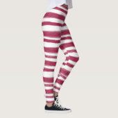 Rode Strepen Bordeaux Leggings (Rechts)