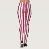 Rode Strepen Bordeaux Leggings (Achterkant)