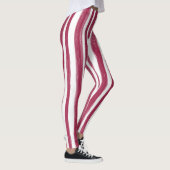 Rode Strepen Bordeaux Leggings (Rechts)
