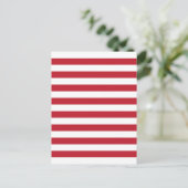 Rode Strepen Briefkaart (Staand voorkant)