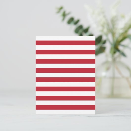 Rode Strepen Briefkaart (Staand voorkant)