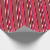 Rode strepen cadeaupapier (Hoek)