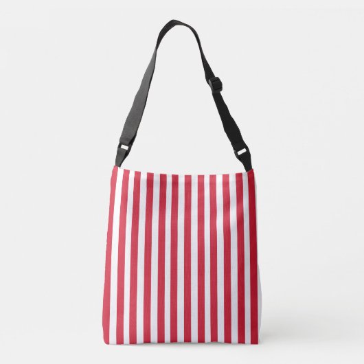 Rode strepen crossbody tas (Achterkant)