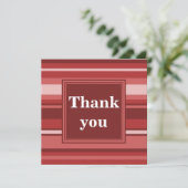 Rode strepen dank je bedankkaart (Staand voorkant)
