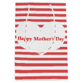 Rode strepen en hart | Moederdag Cadeautas (Voorkant)