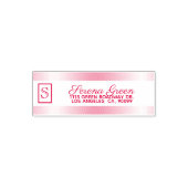 Rode strepen en monogram  zelfinktende stempel (Design)