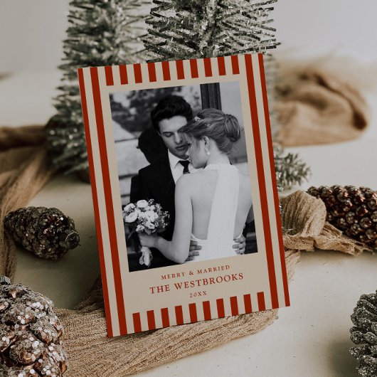 Rode Strepen Feestdagenkaart