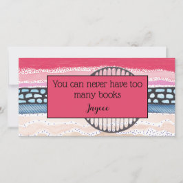 Rode strepen, gemengde media, gepersonaliseerd boe bedankkaart