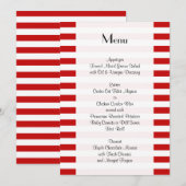 Rode strepen, gestreept patroon, lijnen, menu (Voorkant / Achterkant)