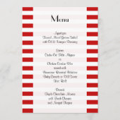 Rode strepen, gestreept patroon, lijnen, menu (Voorkant)