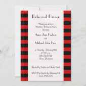 Rode strepen, gestreept patroon, repetitief diner kaart (Voorkant)