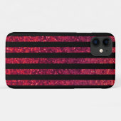 Rode strepen, glitterstrips, strips Case-Mate iPhone case (Achterkant (horizontaal))