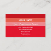 Rode strepen hallo internationale talen visitekaartje (Achterkant)