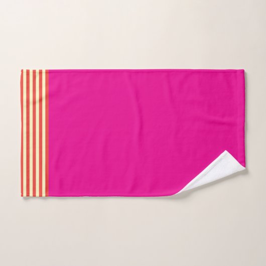Rode Strepen Heet Roze Bad Handdoek (Handdoek)