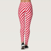 Rode strepen Kerst elf kostuum Leggings (Achterkant)