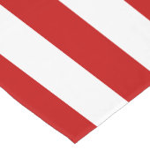 Rode strepen korte tafelloper (Hoek)