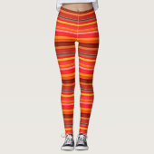 Rode strepen leggings (Voorkant)