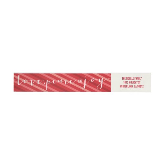 Rode strepen liefde vrede vreugde vakantie adresla (Individueel)