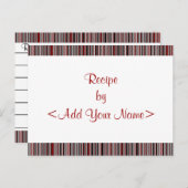 Rode strepen Ontvang Kaarten 4 x 6 (Voorkant / Achterkant)