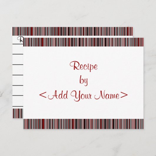 Rode strepen Ontvang Kaarten 4 x 6 (Voorkant / Achterkant)