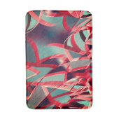 Rode strepen over blauw of grijs, geboord afbeeldi badmat (Voorkant Verticaal)