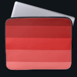 Rode strepen patroon laptop sleeve<br><div class="desc">Een eenvoudig en elegant ontwerp met een rood strempatroon.</div>