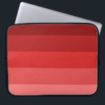 Rode strepen patroon laptop sleeve<br><div class="desc">Een eenvoudig en elegant ontwerp met een rood strempatroon.</div>