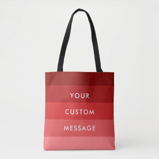 Rode strepen patroon tote bag (Voorkant)