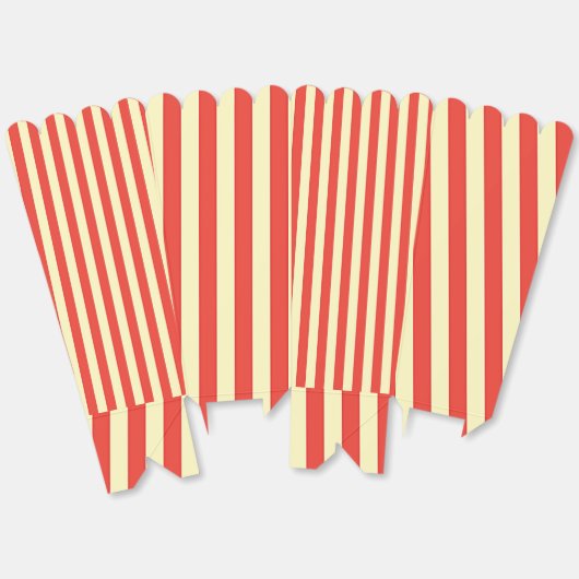 Rode Strepen Popcorn Verjaardagsfeestje Bedankdoosjes (Ongevouwen)