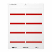 Rode strepen — Productlabels Etiket (Full Sheet)