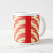 Rode Strepen Rode Gift Grote Koffiekop (Voorkant rechts)