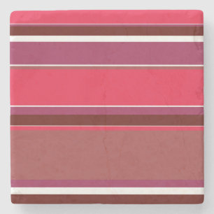 Rode strepen stenen onderzetter