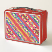 Rode strepen, strepen en kleurrijke pixels (Achterkant)