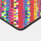 Rode strepen, strepen en kleurrijke pixels bureaumat (Hoek)