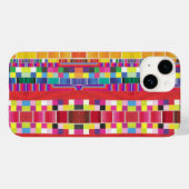 Rode strepen, strepen en kleurrijke pixels Case-Mate iPhone case (Achterkant (horizontaal))