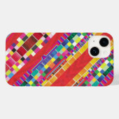 Rode strepen, strepen en kleurrijke pixels Case-Mate iPhone case (Achterkant (horizontaal))