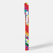 Rode strepen, strepen en kleurrijke pixels Case-Mate iPhone case (Achterkant / Links)