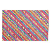 Rode strepen, strepen en kleurrijke pixels kussensloop (Achterkant)