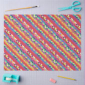 Rode strepen, strepen en kleurrijke pixels tissuepapier (Craft)