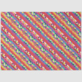 Rode strepen, strepen en kleurrijke pixels tissuepapier (Voorkant)