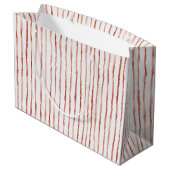 Rode Strepen Verjaardag Groot Cadeauzakje (Achterkant Gekanteld)