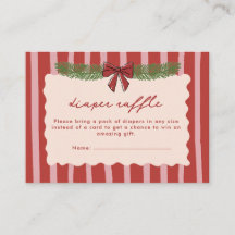 Rode Strepen Vrolijk Klein Kerst Luier Raffle
