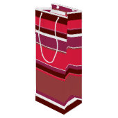 Rode strepen wijn cadeautas (Achterkant Gekanteld)